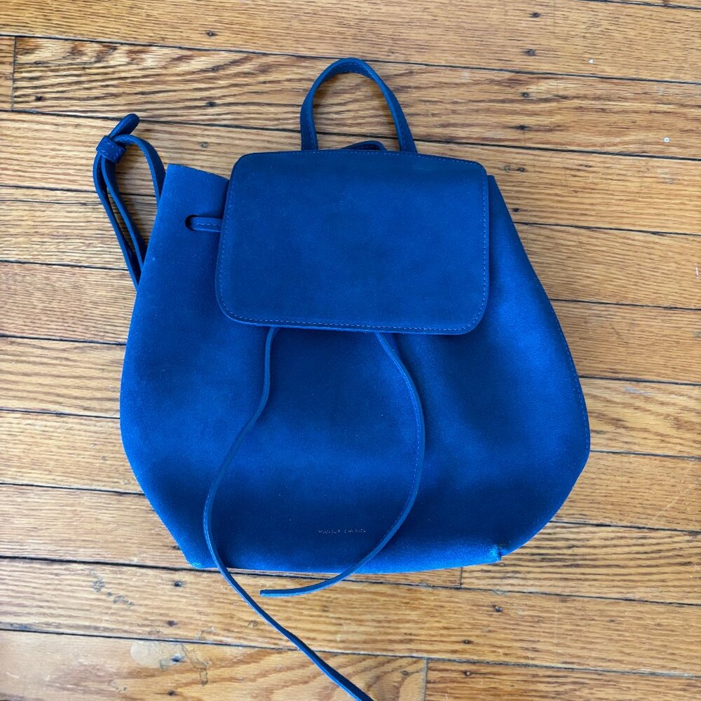 Mansur Gavriel Blue Leather Mini Backpack *Perfect Condition*